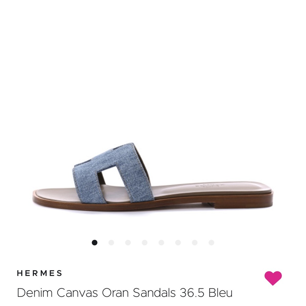 Hermes Blue Denim Oran Sandals